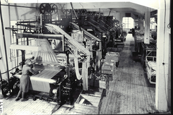 Fra vevsalen på Berger ca. 1935