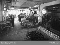 Fra fabrikken i Oslo i 1949. Foto: Wilhelm Råger/Oslo Museum/www.oslobilder.no
