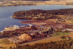 Sande Paper Mill og Sande TresliperiFoto: Sande historielag-Foto: Widerøe<br>